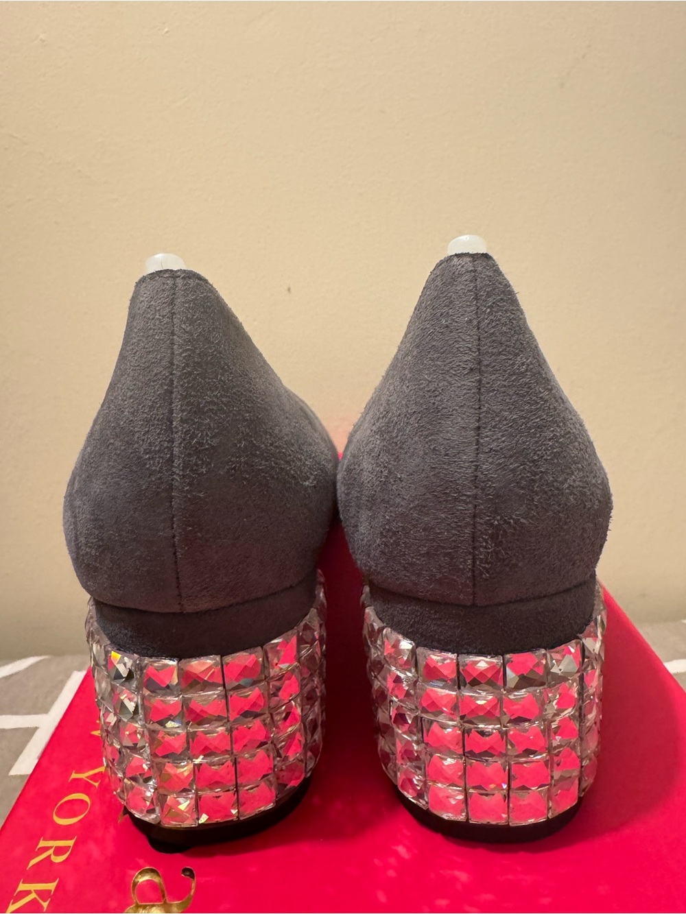 NEW Kate Spade New York Danika Too Jewel Mid-Heel Suede. Made in Italy